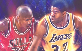 Michael Jordan vs Magic Johnson 'Duel of Legends' Art