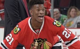 Jimmy Butler Scores In 'Shoot the Puck' Challenge