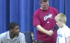 Cleveland Kid Asks Kyrie Irving If He's Gonna Leave Like LeBron