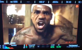 LeBron James Working Out In A Fiery Dungeon
