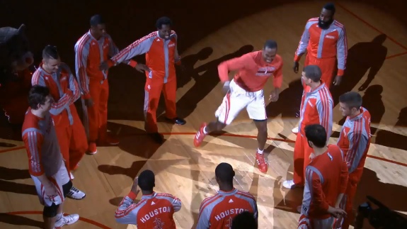 Dwight Howard Stars In the Rockets Pre-Game Kung Fu Skit