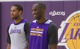 Kobe Returns To Lakers Practice