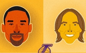 Lakers Big Four Character Portrait