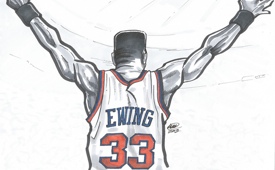 Patrick Ewing 'MSG Victory' Illustration