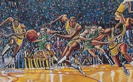 Ernie Barnes Lakers 'Fastbreak' Art