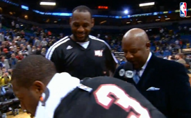 Dwyane Wade Goes Blue Collar with LeBron James Videobomb
