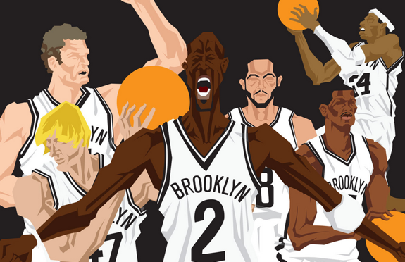 Brooklyn Nets 'Attack the Block' Caricature Art