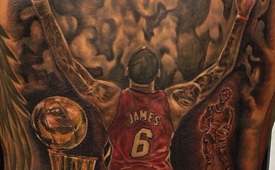 Heat Fan Gets Huge LeBron James Mural Tattoo On His Back