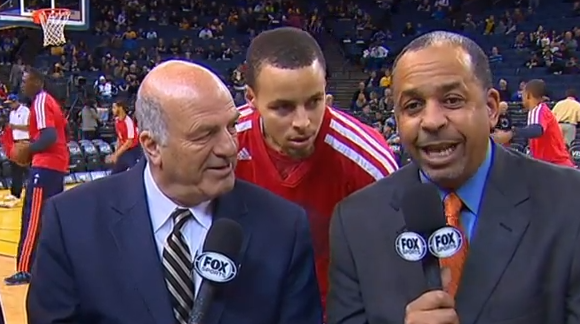 Young Curry Video Bombs Old Curry