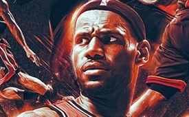 LeBron James 'King In Action' Art