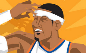 Carmelo Anthony 'Three to the Dome' Caricature Art