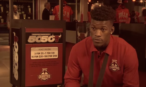 Jimmy Butler Takes 50/50 Raffles Very Seriously