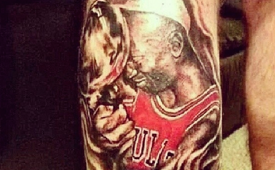 Fan Shows Off His Epic Michael Jordan and LeBron James Tattoo