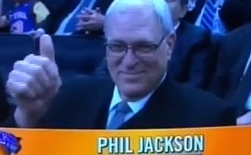 Phil Jackson Receives Standing Ovation at MSG