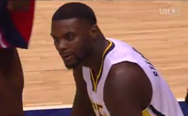 Somehow Lance Stephenson Wedgies a Dunk