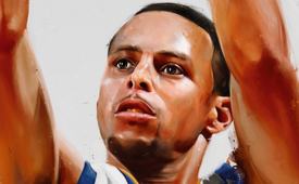 Stephen Curry 'Pure Jumper' Digital Painting