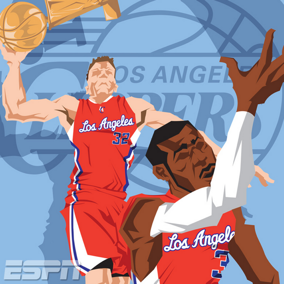 LA Clippers ‘NBA Champions’ Caricature Art