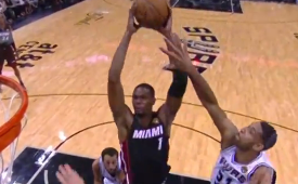 Chris Bosh With a Huge Two-Handed Slam