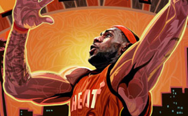LeBron James ‘Red Hot’ Illustration