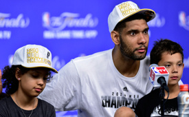 Tim Duncan's Kids Steal The Show In the Postgame Presser