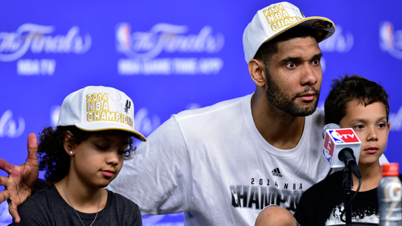 Tim Duncan's Kids Steal The Show In the Postgame Presser