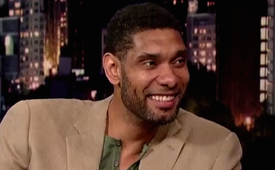 Tim Duncan Does Late Night With David Letterman