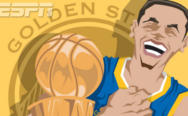 Golden State Warriors ‘NBA Champions’ Caricature Art