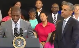 Chris Paul Introduces President Barack Obama and 'My Brother's Keeper' Program