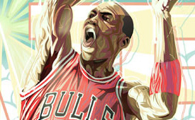 Michael Jordan 'Sky High' Illustration