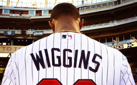 Andrew Wiggins Throws Out First Pitch at Twins Game