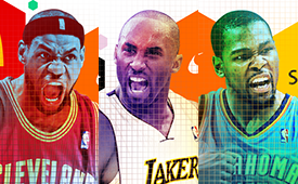 Brands Behind LeBron James, Kevin Durant and Kobe Bryant Infograph