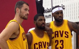 Cavs Big Three Of Kevin Love, Kyrie Irving and LeBron James First Picture