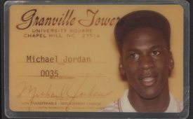 Michael Jordan North Carolina Meal Card