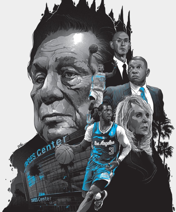 LA Clippers 'Last Chapter of an Angry Billionaire's Life' Illustration