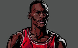 Michael Jordan x Air Jordan Caricature Art