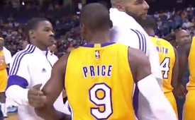 Lakers' Ronnie Price Throws Shoe at Andre Iguodala