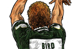 Larry Bird 'Three Point Contest Legend' Illustration