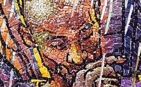 Kobe Bryant 'Golden Rain' Mosaic Art