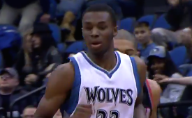 Andrew Wiggins Notches First Double-Double
