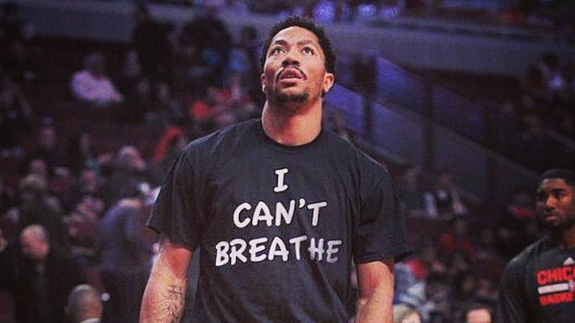 Derrick Rose Wears 'I Can't Breathe' Tee