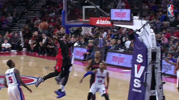 James Johnson Mashes One on Andre Drummond