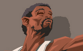 Bill Russell 'Celtics Icon' Caricature Art