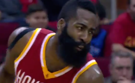 James Harden One Rebound Away from a Triple-Double