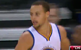 Stephen Curry Fancy No-Look Dime to Lee