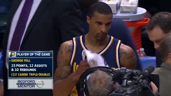 George Hill Gets First Career Triple-Double