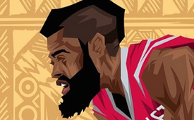 James Harden '2015 NBA All-Star' Caricature Art