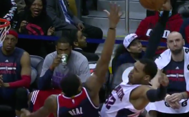 Bradley Beal Gets Posterized by Mike Scott