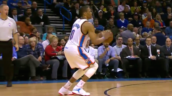 Russell Westbrook With His Third Triple-Double