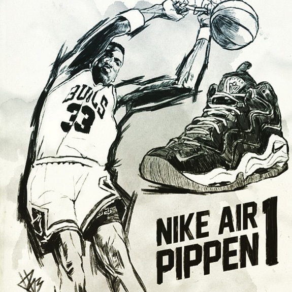 Scottie Pippen 'Nike Air Pippen 1' Illustration