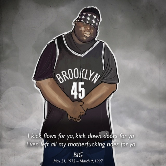 Biggie x Brooklyn Nets Illustration